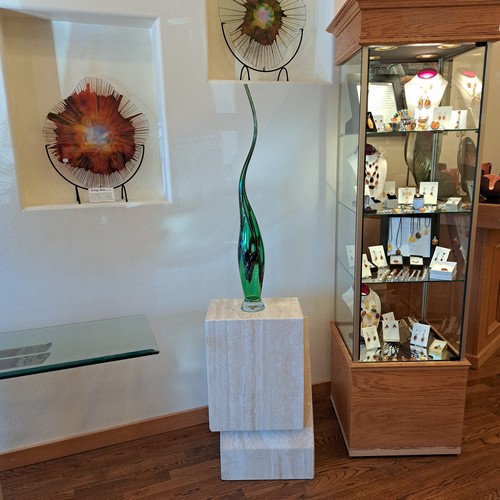 VC-012 Swan Vessel Verde $1250 at Hunter Wolff Gallery